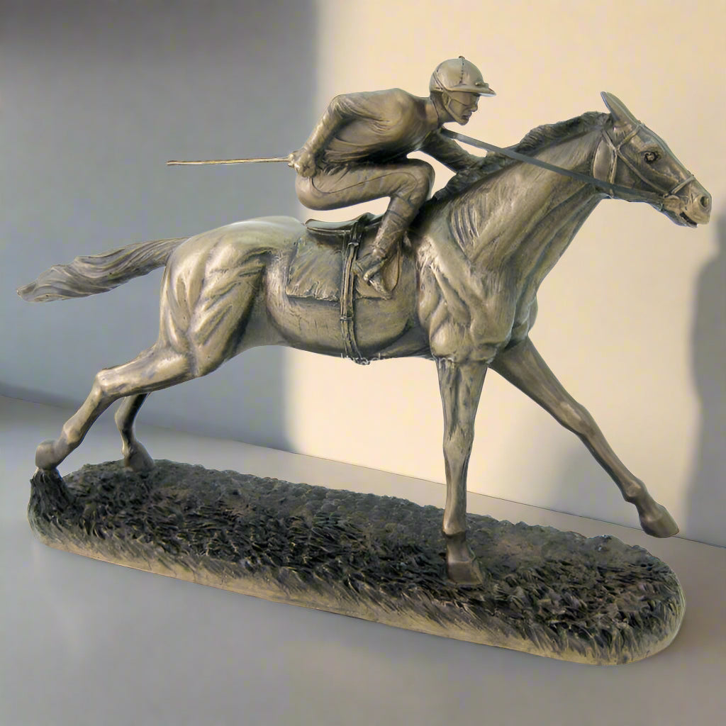 Racing Horse And Rider