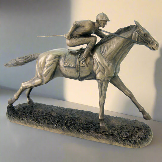 Racing Horse And Rider