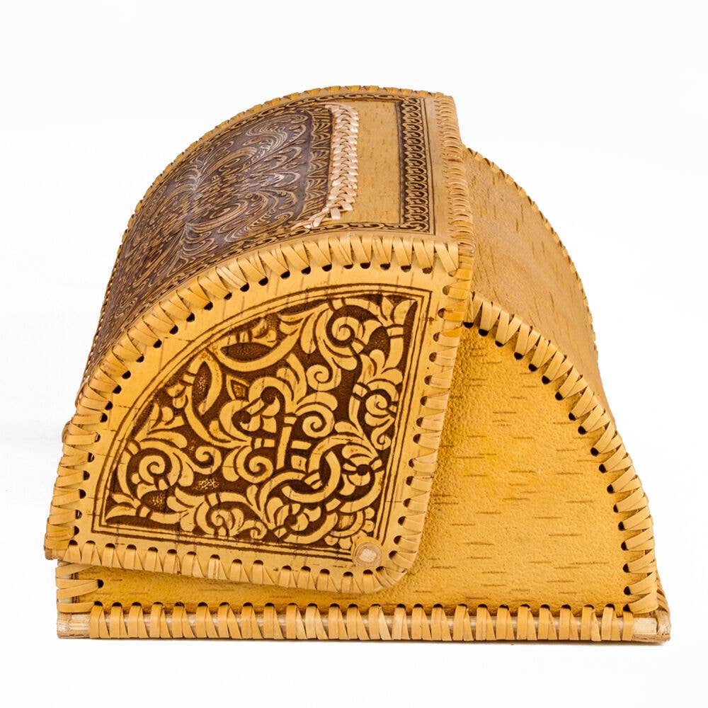Birch Bark Flower Ornamental Bread Box