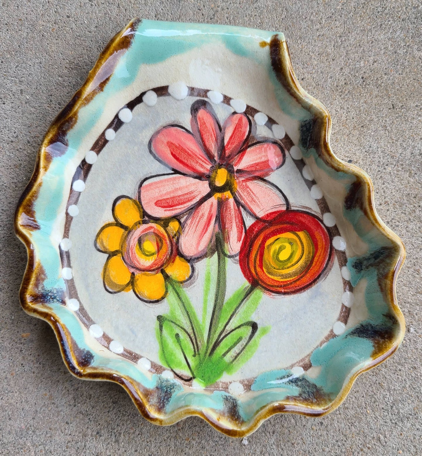 Drip Flower Pattern Serveware