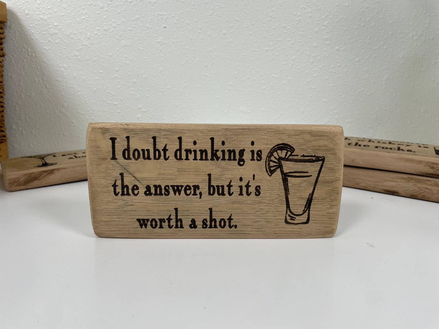 Wine and Whiskey Barrel Shelf-Art