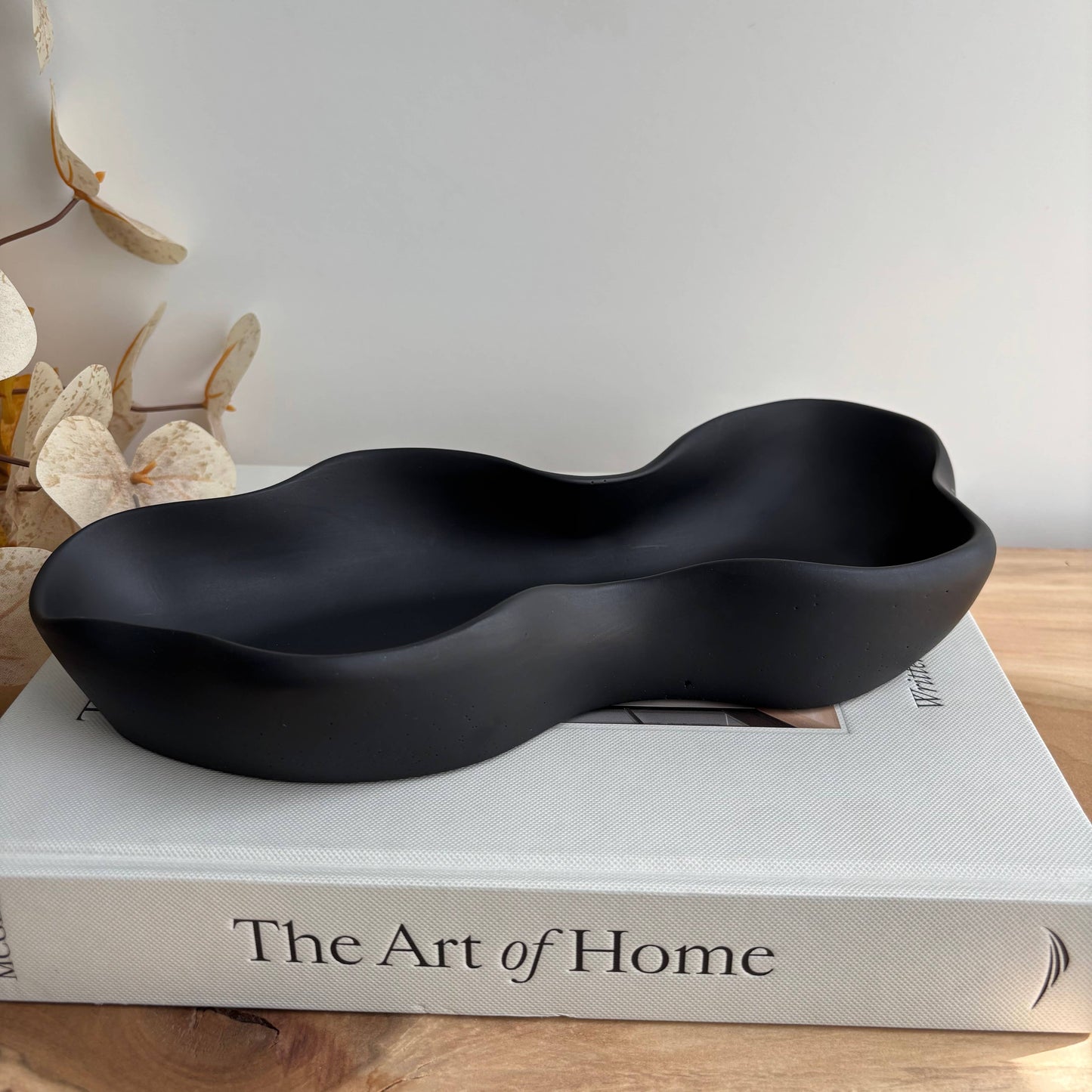 Curvy Bowl - Wavy Oblong Tray/ Bowl - Matte Black