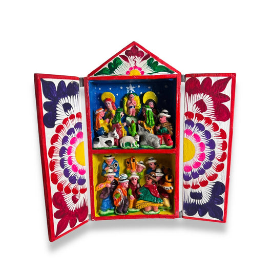 Nativity Retablos Peruvian Decor, Folk Art