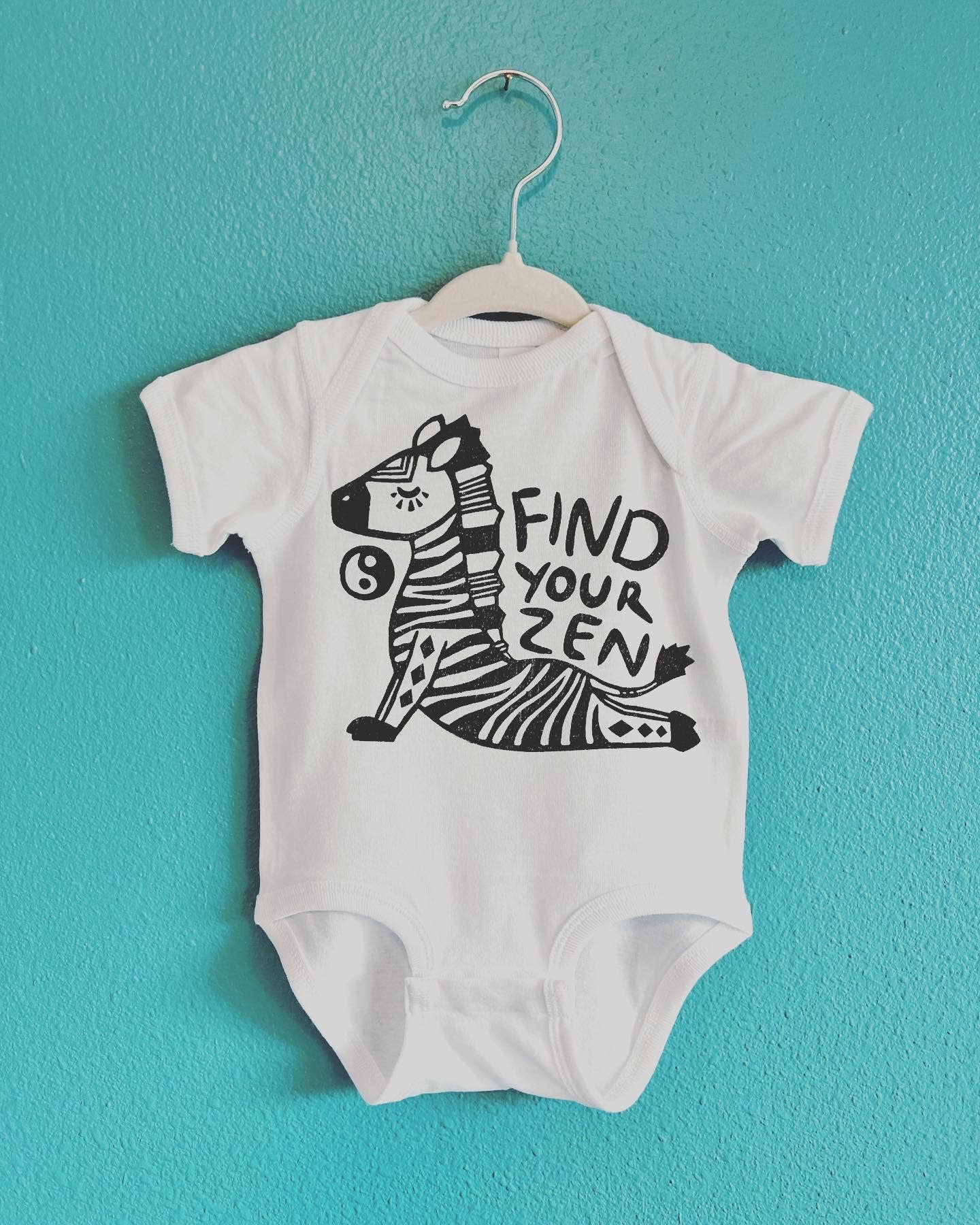 Zen Zebra Baby Bodysuit