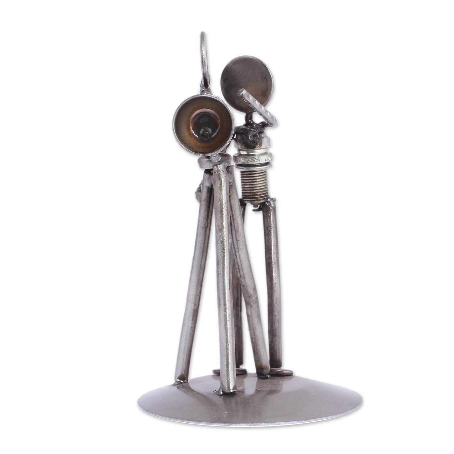 Handmade Rustic Camera Man Iron Statuette