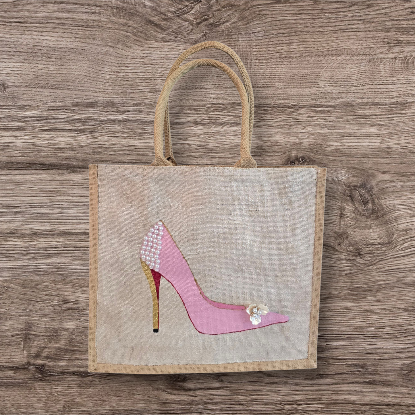 Pink Stiletto Tote Bag
