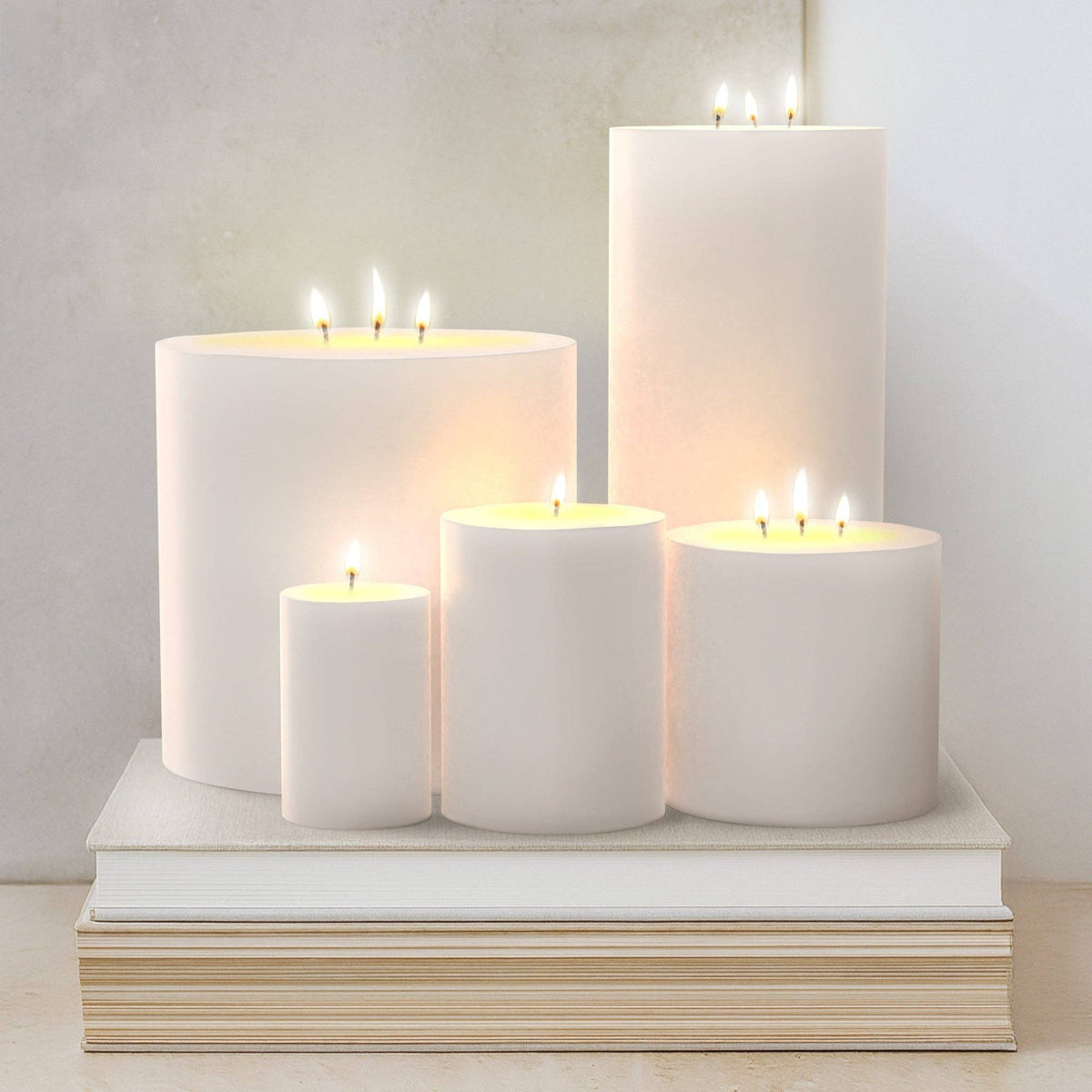 White Unscented Candle