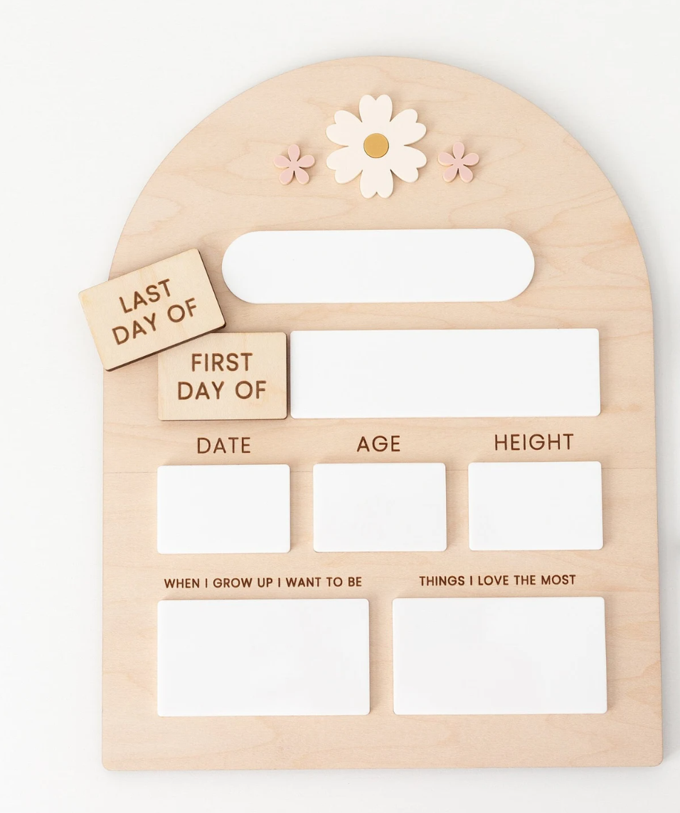 Back to School / Last Day of School Dry Erase Board