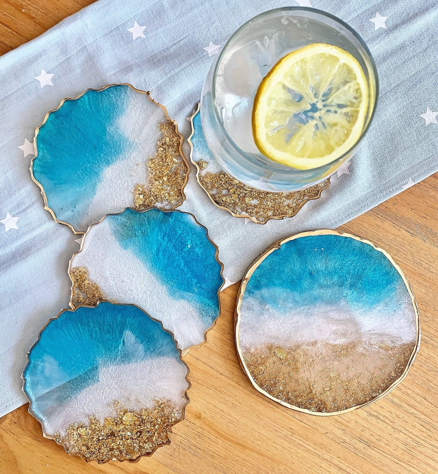 Set of 4 Striped Coasters