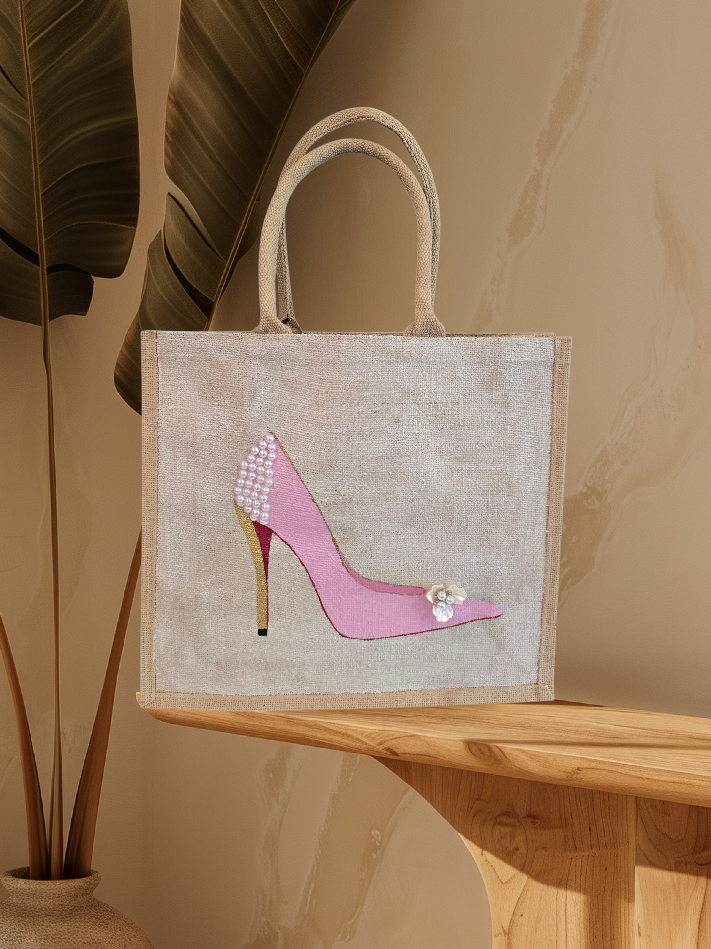 Pink Stiletto Tote Bag