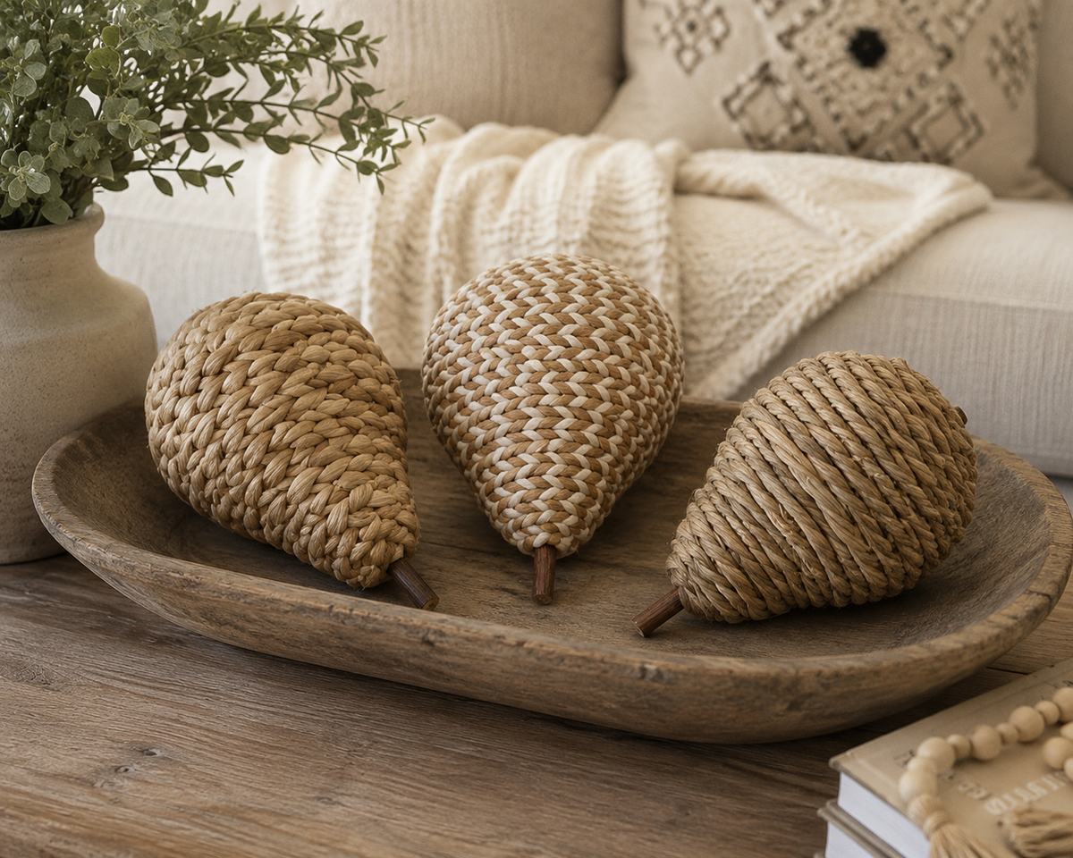 Pear Shaped Table Decor, Set of 3