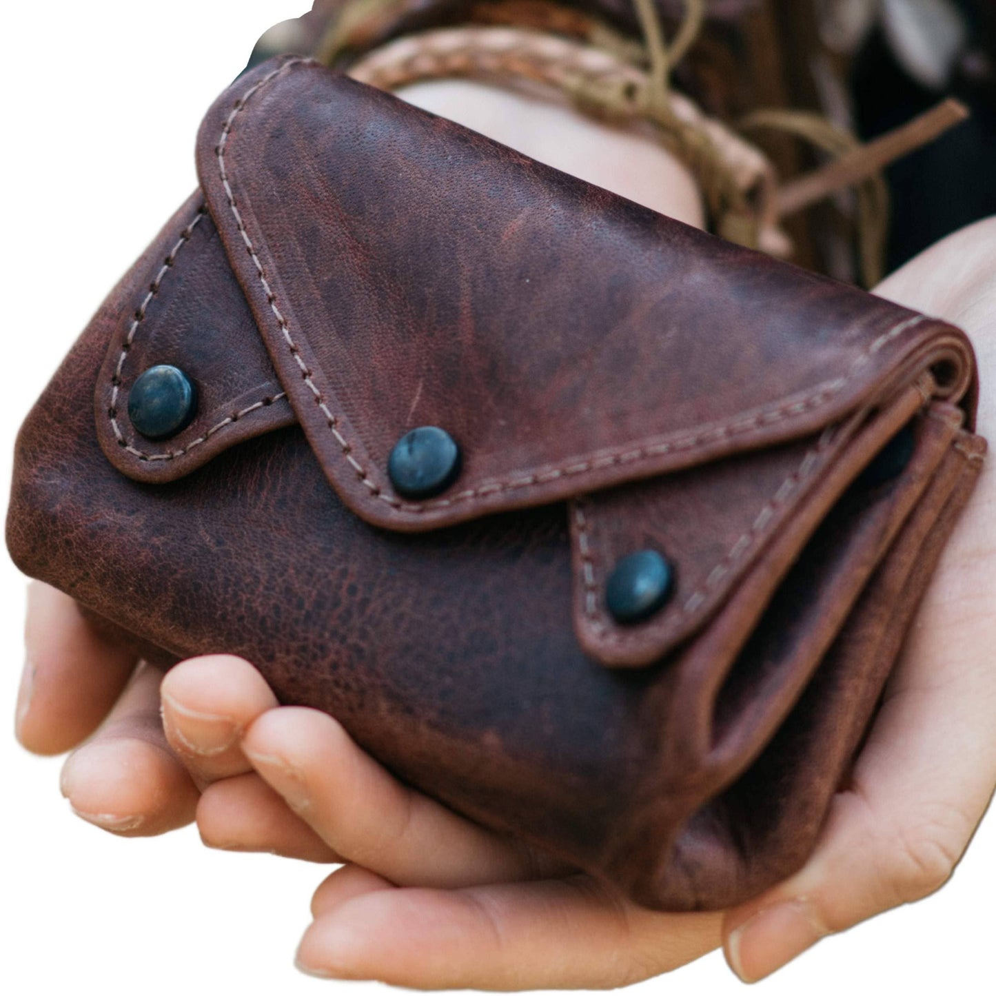 Small Leather Accordion Wallet