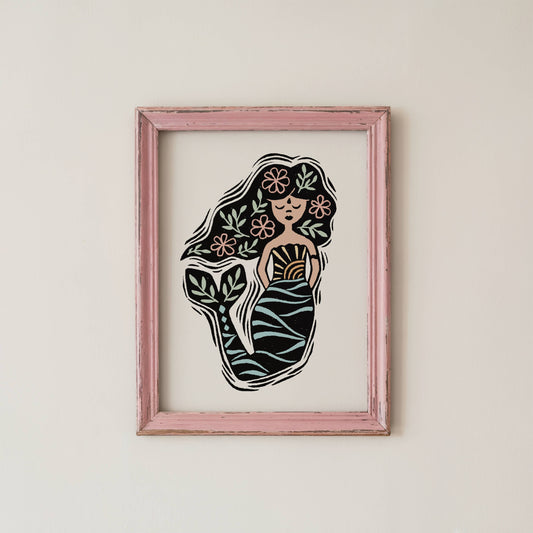 Soul of the Sea Art Print, Mermaid Wall Art