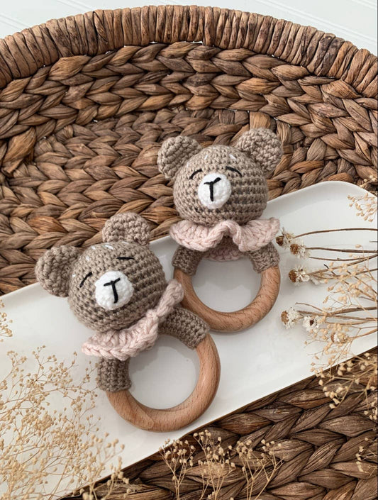 Crocheted Bear Rattle