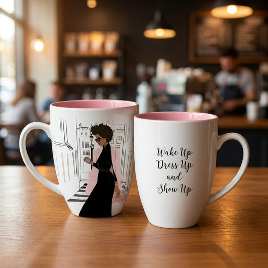 Wake Up, Dress Up, Show Up Coffee Mug