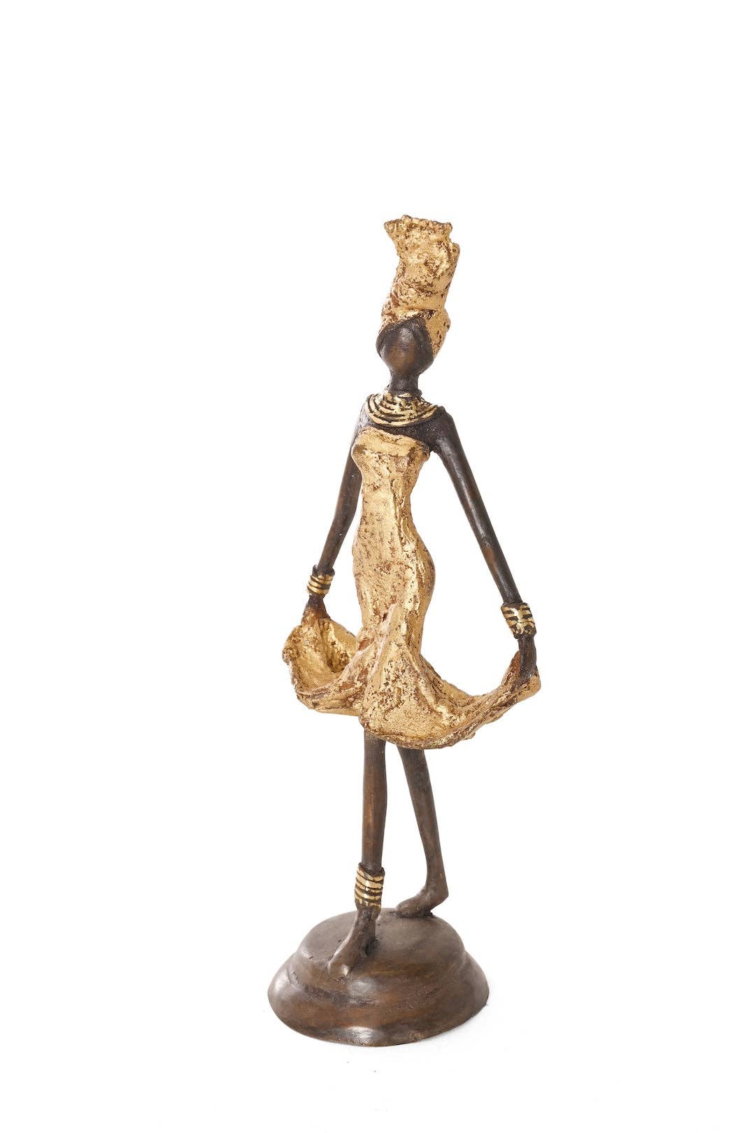Momentum Burkina Bronze Sculpture in Gold