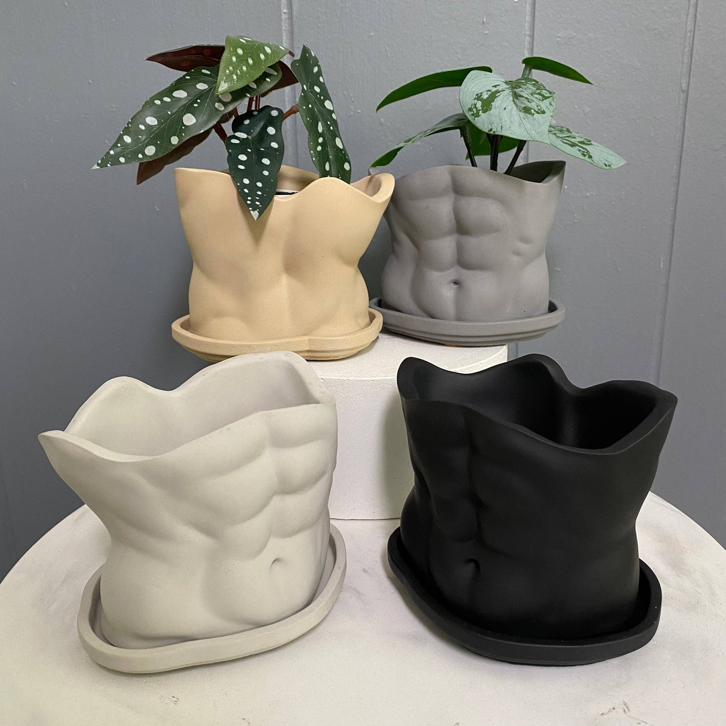 SIXPOT - Men Body Pot | Concrete Man Torso | Men Planter