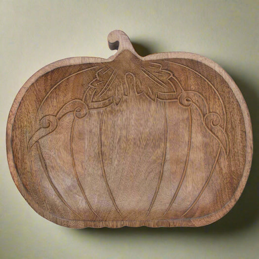 Pumpkin Mango Wood Tray