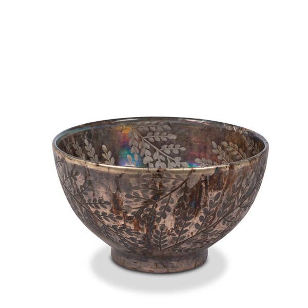 Brown/Multi 9"Dia Etched Bowl