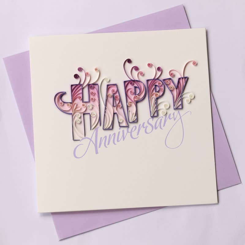 Happy Anniversary Quilled Card