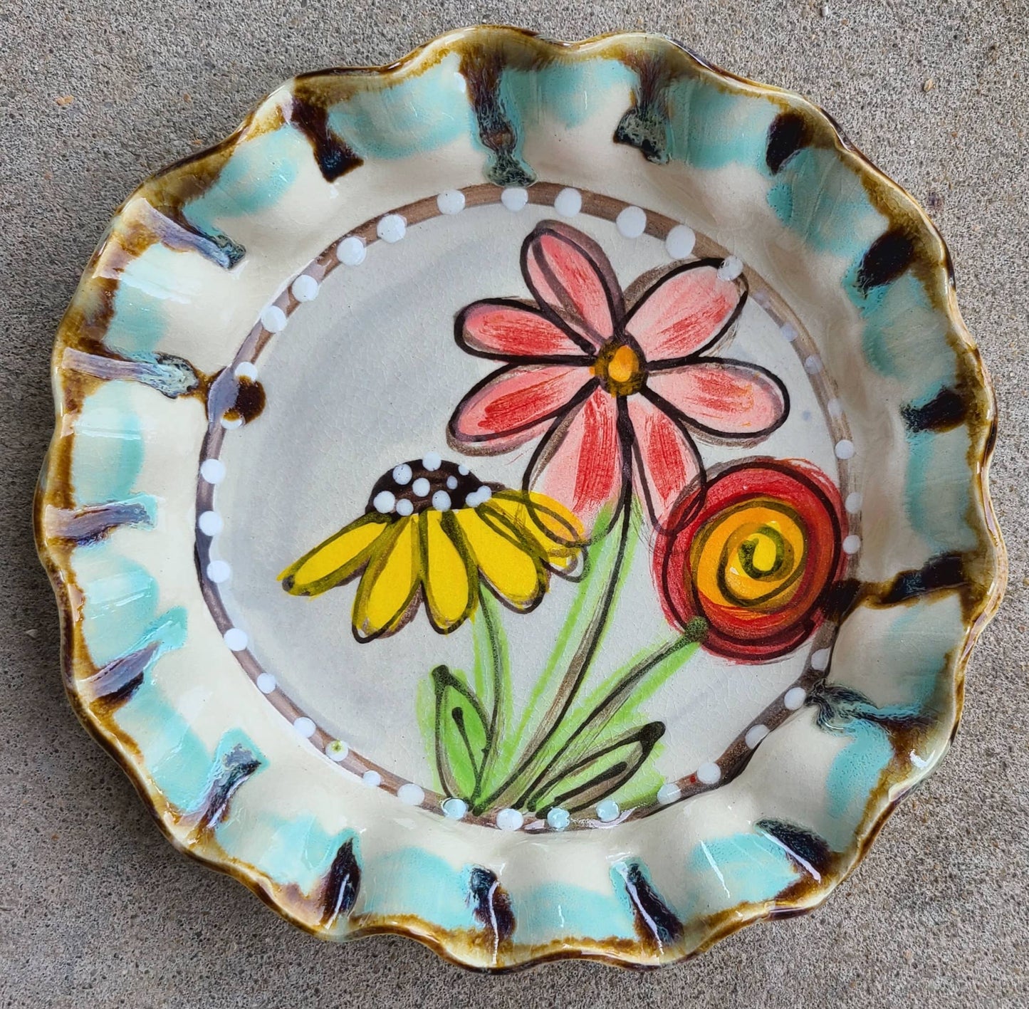 Drip Flower Pattern Serveware