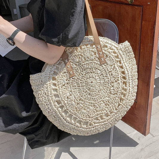 Round Hollow Woven Bag
