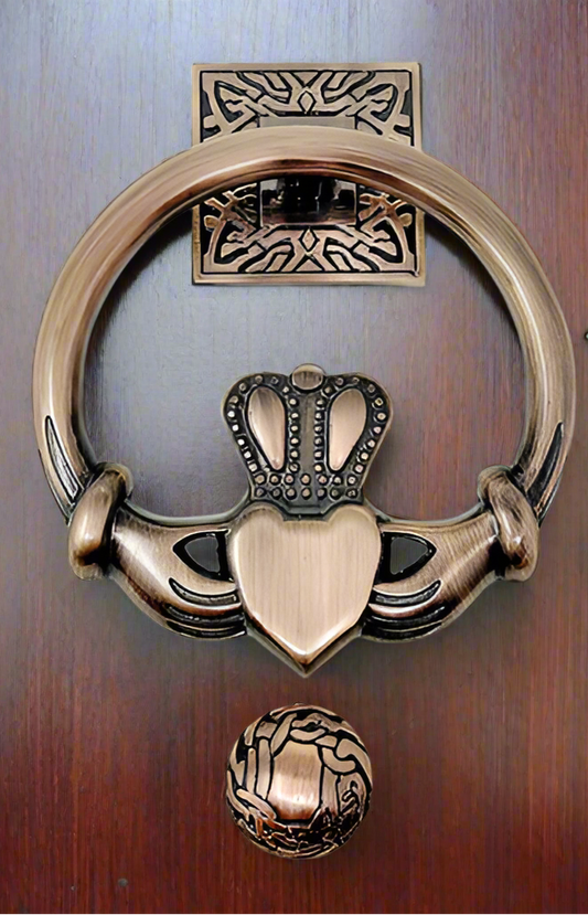 Claddagh Shaped Door Knocker - Copper Finish