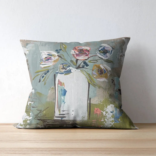 5 Roses Throw Pillow