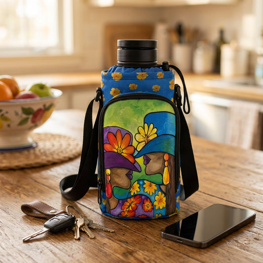 Water Bottle Carry Set with Black Bottle