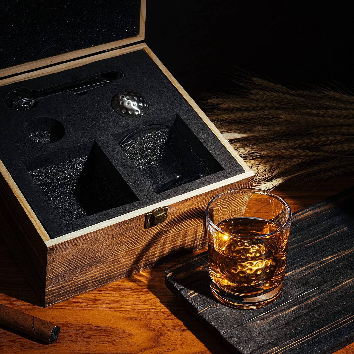 Golf Whiskey Glasses - Golf Ball Chillers Gift Set