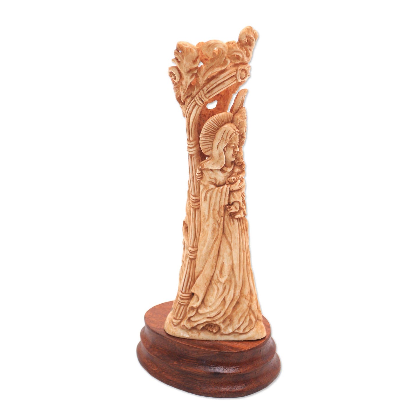 Handmade Birth Of Jesus Bone Nativity Sculpture