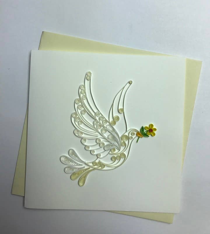 Dove Quilled Card