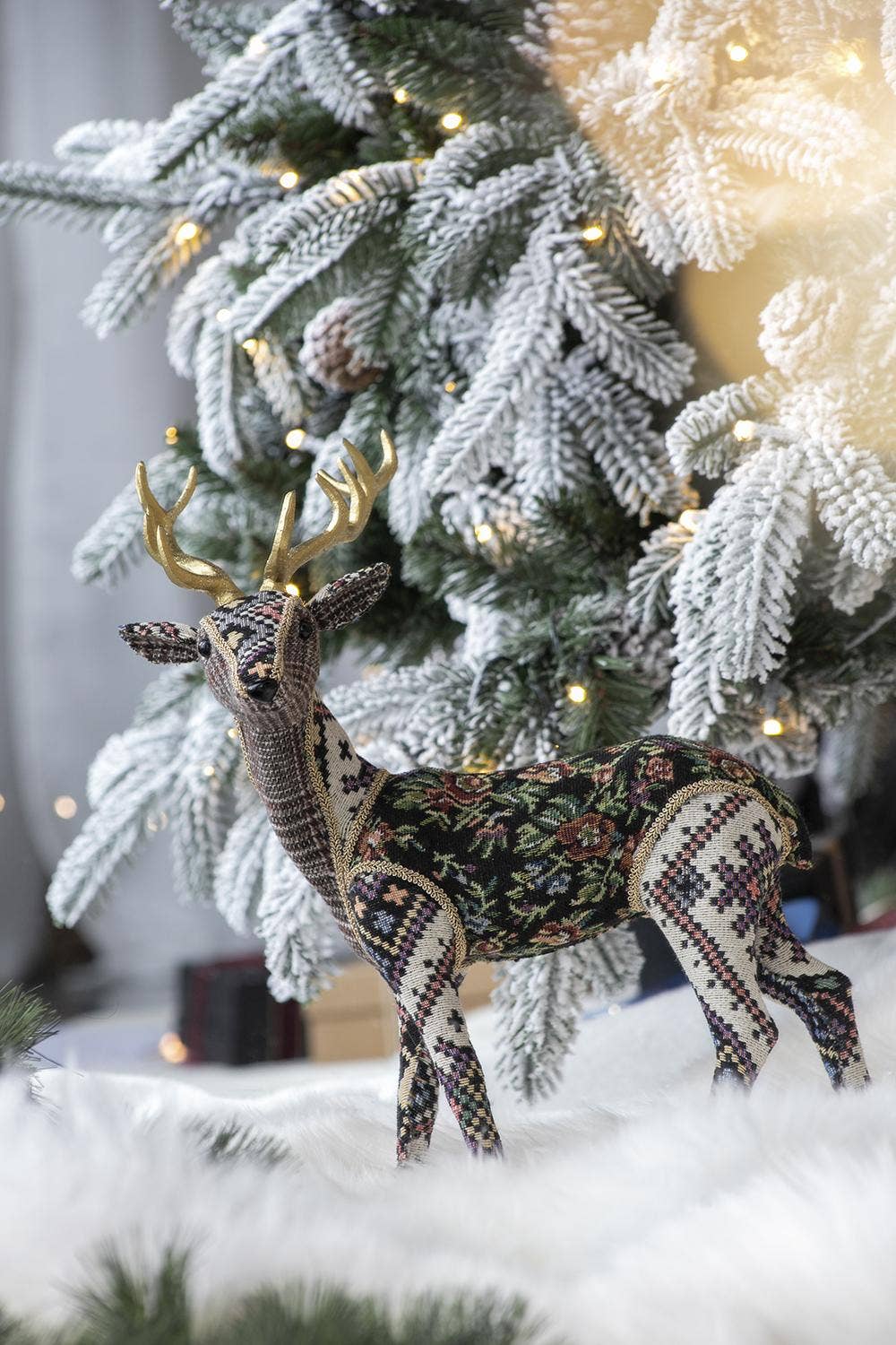 Majestic Velvet Deer Figurine