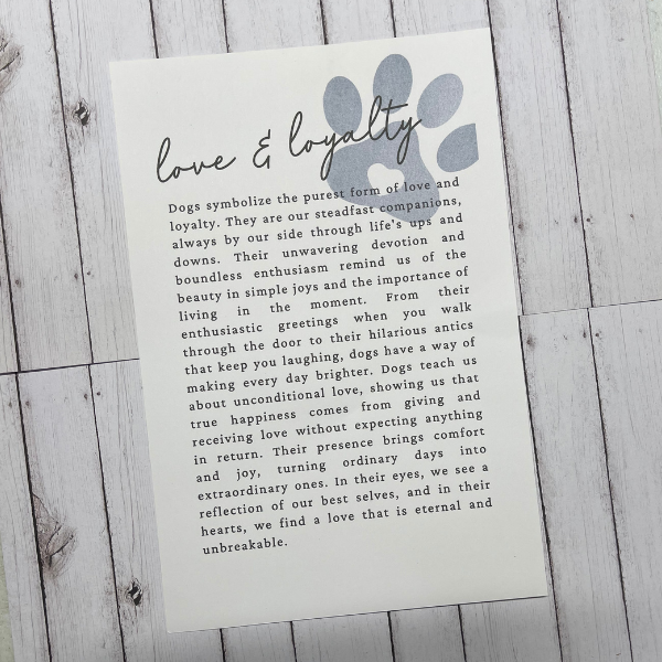 Dog Paw - Love and Loyalty Ornament/Charm