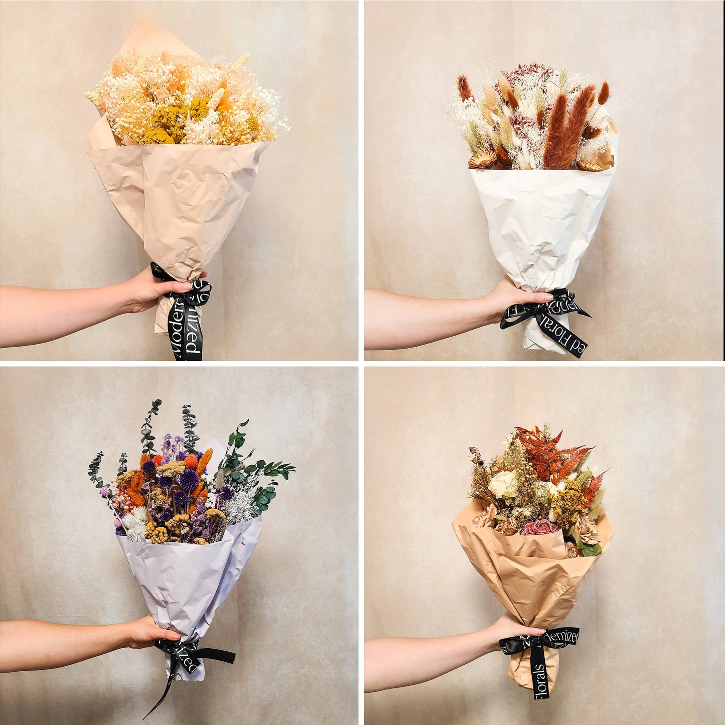 Dried Bouquet Gift Box with Bottle Vase (Large)