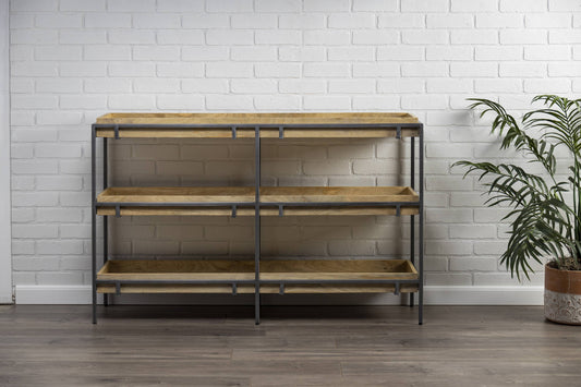 Metal & Wood Table Console Table