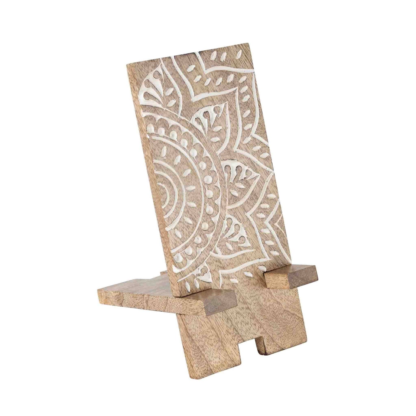 Mango Wood Phone Stand - Mandala
