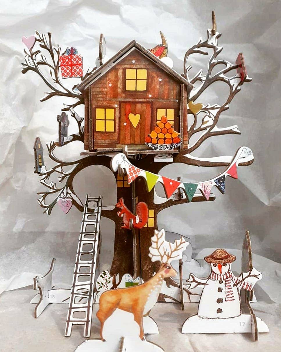 Christmas Treehouse Pop & Slot 3D Advent