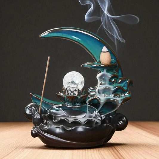 Moon Ceramic Backflow Incense Burner