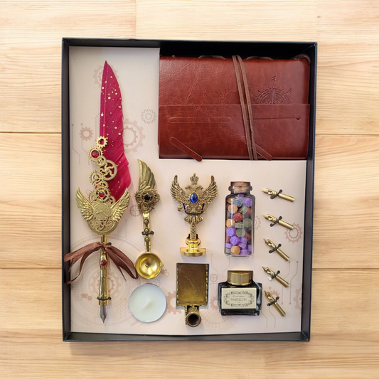 Feather Quill Pen Dip Set
